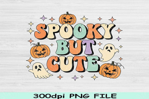 Spooky But Cute PNG, Halloween Sublimation Design, Cute Ghost Clipart, Pastel Kawaii Halloween PNG for Shirts, Mugs & Crafts, Halloween Png SVG TiffsCraftyCreations 