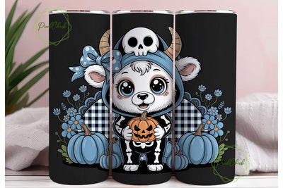 Spooky Calf Halloween 20oz Tumbler Wrap Sublimation PixelChick 
