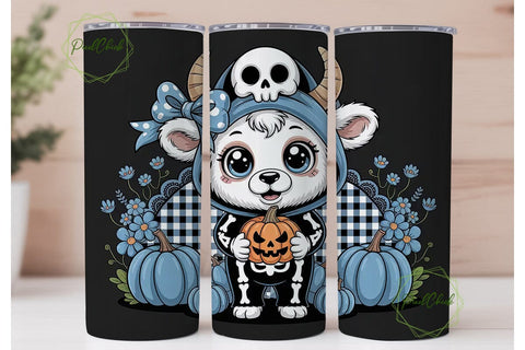 Spooky Calf Halloween 20oz Tumbler Wrap Sublimation PixelChick 