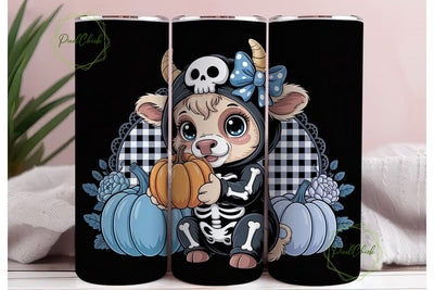 Spooky Calf Halloween 20oz Tumbler Wrap Sublimation PixelChick 