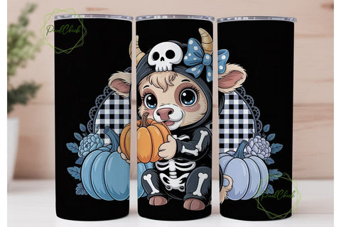 Spooky Calf Halloween 20oz Tumbler Wrap Sublimation PixelChick 
