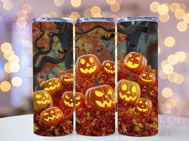 Spooky Camo Halloween Pumpkin Tumbler, Jack-O-Lantern Wrap, 20oz Tumbler Sublimation, Halloween Camouflage Design, Spooky Camo Tumbler, Rustic Pumpkin Wrap, Creepy Fall Sublimation Sublimation SvggirlplusArt 