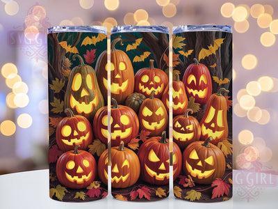 Spooky Camo Halloween Pumpkin Tumbler, Jack-O-Lantern Wrap, 20oz Tumbler Sublimation, Halloween Camouflage Design, Spooky Camo Tumbler, Rustic Pumpkin Wrap, Creepy Fall Sublimation Sublimation SvggirlplusArt 