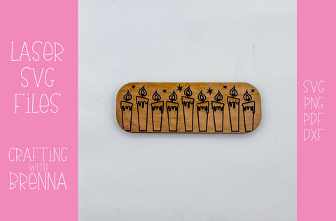 Spooky Candle Hair Clip Laser SVG File SVG Crafting With Brenna 