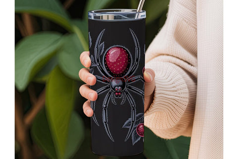 Spooky Cherry Spider 20oz Tumbler Wrap Sublimation DesignSVG 