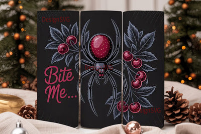 Spooky Cherry Spider 20oz Tumbler Wrap Sublimation DesignSVG 