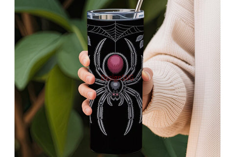 Spooky Cherry Spider 20oz Tumbler Wrap Sublimation DesignSVG 