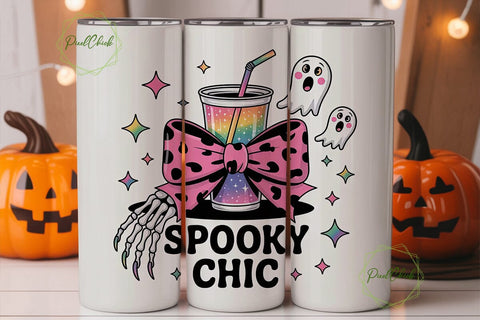 Spooky Chic Halloween 20oz Tumbler Wrap Sublimation PixelChick 