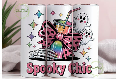Spooky Chic Halloween 20oz Tumbler Wrap Sublimation PixelChick 