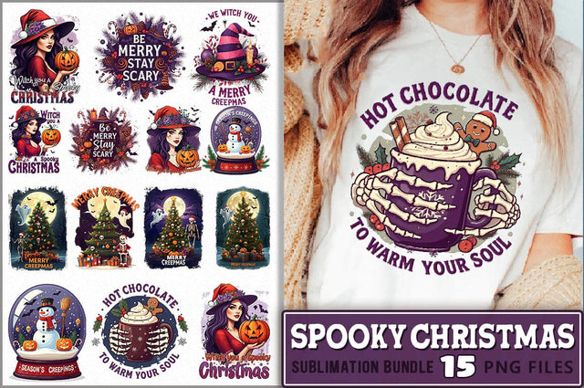 Spooky Christmas PNG Sublimation Bundle Sublimation Shetara Begum 