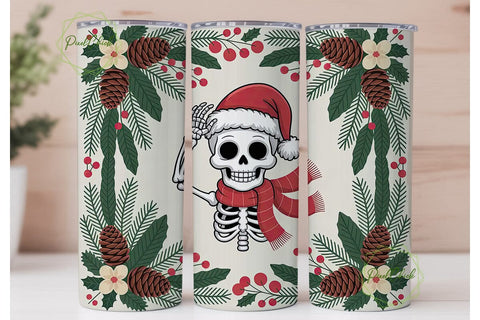 Spooky Christmas Tumbler Wrap Sublimation PixelChick 