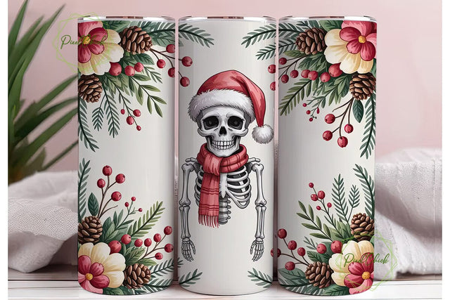 Spooky Christmas Tumbler Wrap Sublimation PixelChick 