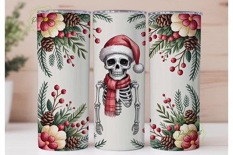 Spooky Christmas Tumbler Wrap Sublimation PixelChick 