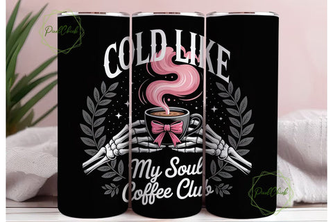 Spooky Coffee Tumbler Wrap PNG Sublimation PixelChick 