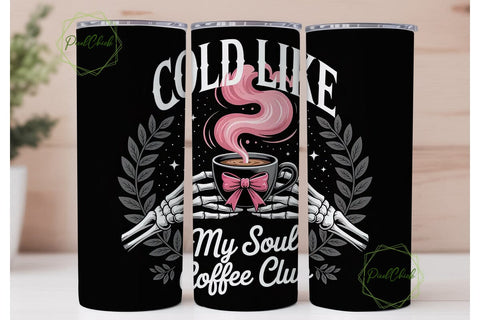 Spooky Coffee Tumbler Wrap PNG Sublimation PixelChick 