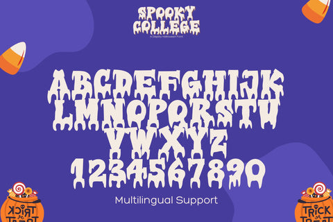 Spooky College Font Dm Letter Studio 