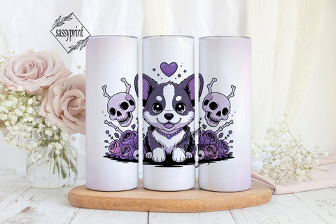 Spooky Corgi Tumbler Wrap Sublimation sassyprint 