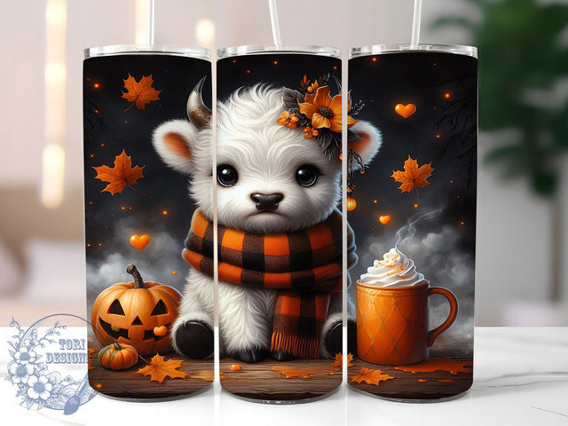 Spooky Cow Funny Cute Halloween Tumbler, Halloween Farm Wrap, Funny Ghost Cow Cup, Kawaii Animal Design, 20Oz Sublimation Wrap, Haunted Barn Drinkware, Moo Halloween Tumbler Sublimation ToriDesigns 