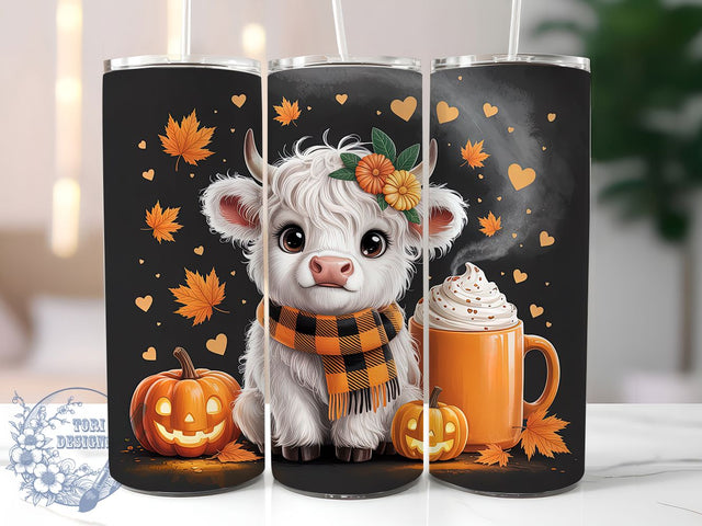 Spooky Cow Funny Cute Halloween Tumbler, Halloween Farm Wrap, Funny Ghost Cow Cup, Kawaii Animal Design, 20Oz Sublimation Wrap, Haunted Barn Drinkware, Moo Halloween Tumbler Sublimation ToriDesigns 