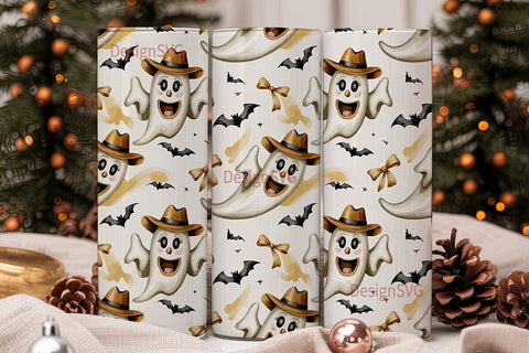 Spooky Cowboy Ghost 20oz Tumbler Wrap Sublimation DesignSVG 