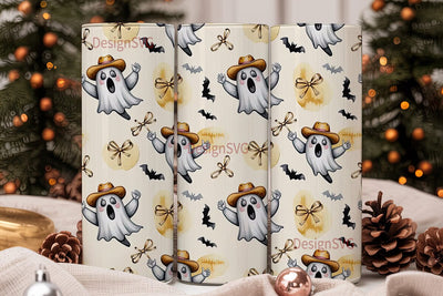 Spooky Cowboy Ghost 20oz Tumbler Wrap Sublimation DesignSVG 