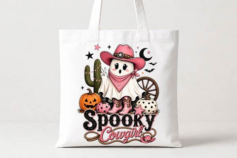 Spooky Cowgirl Halloween PNG, Western Ghost Sublimation Design SVG BillahCrafts 