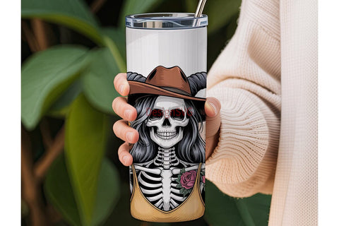 Spooky Cowgirl Tumbler Wrap Sublimation DesignSVG 