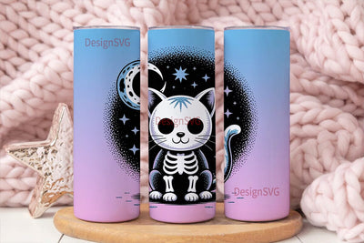 Spooky Cute Cat 20oz Tumbler Wrap Sublimation DesignSVG 