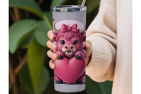 Spooky-Cute Cow 20oz Tumbler Wrap Sublimation DesignSVG 
