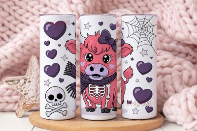 Spooky Cute Cow 20oz Tumbler Wrap Sublimation DesignSVG 