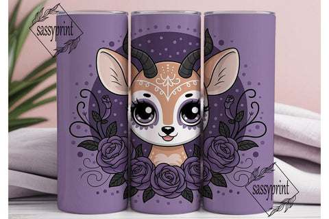 Spooky Cute Deer 20oz Tumbler Wrap Sublimation sassyprint 