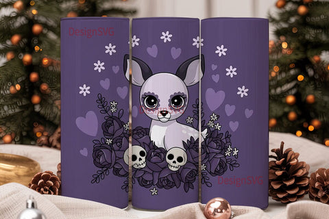Spooky Cute Fawn 20oz Tumbler Wrap Sublimation DesignSVG 