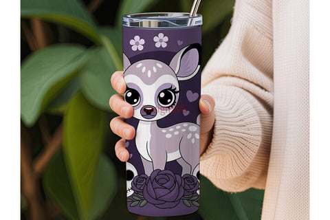 Spooky Cute Fawn 20oz Tumbler Wrap Sublimation DesignSVG 