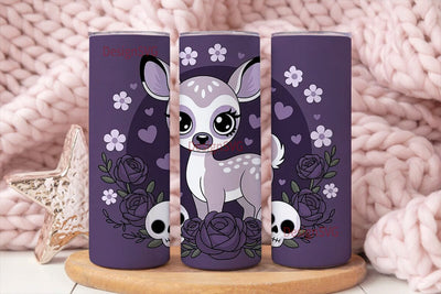 Spooky Cute Fawn 20oz Tumbler Wrap Sublimation DesignSVG 