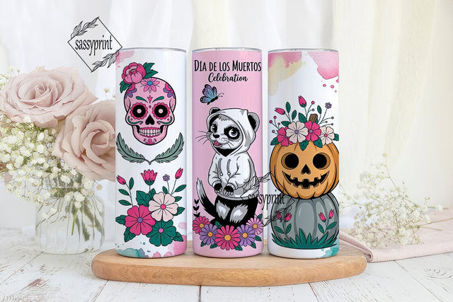 Spooky Cute Ferret Halloween Tumbler Sublimation sassyprint 