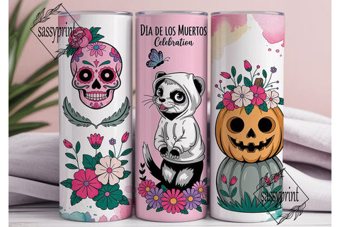 Spooky Cute Ferret Halloween Tumbler Sublimation sassyprint 