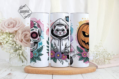 Spooky Cute Ferret Halloween Tumbler Sublimation sassyprint 
