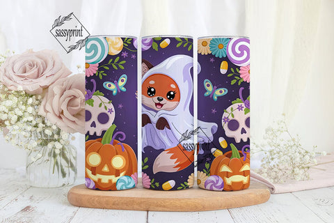 Spooky Cute Fox Halloween 20oz Tumbler Sublimation sassyprint 
