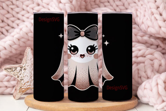 Spooky Cute Ghost 20oz Tumbler Design Sublimation DesignSVG 