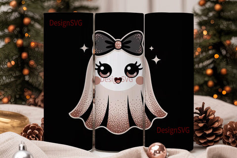 Spooky Cute Ghost 20oz Tumbler Design Sublimation DesignSVG 
