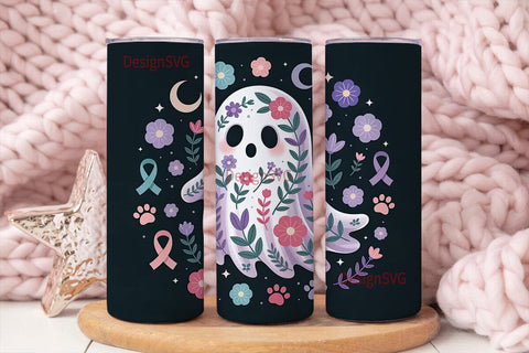 Spooky Cute Ghost 20oz Tumbler Wrap Sublimation DesignSVG 
