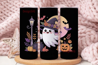 Spooky Cute Ghost 20oz Tumbler Wrap Sublimation DesignSVG 