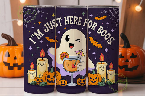 Spooky Cute Ghost Halloween 20oz Tumbler Sublimation PixelChick 