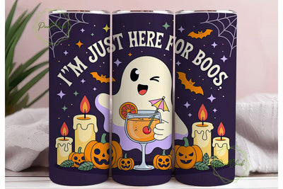 Spooky Cute Ghost Halloween 20oz Tumbler Sublimation PixelChick 