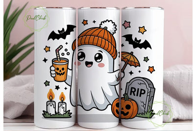 Spooky Cute Ghost Halloween 20oz Tumbler Sublimation PixelChick 
