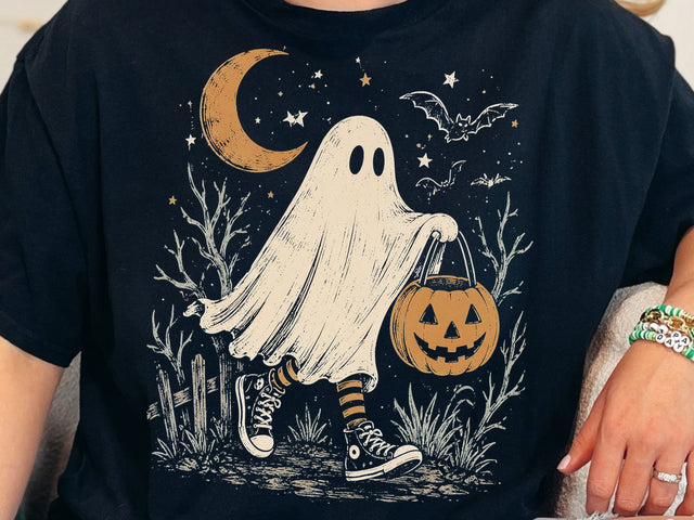 Spooky Cute Ghost Sneakers Halloween PNG SVG DesignDestine 