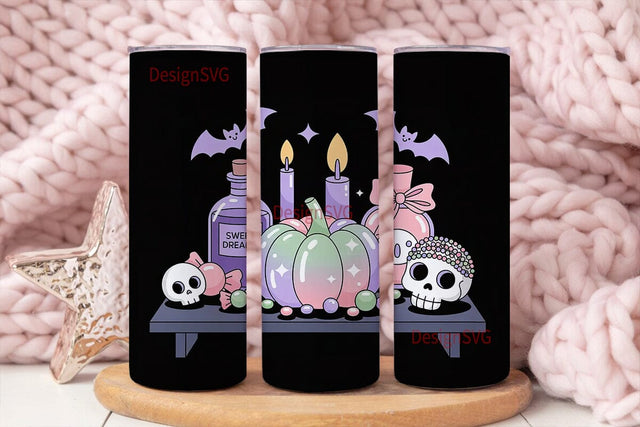 Spooky Cute Halloween 20oz Tumbler Wrap Sublimation DesignSVG 