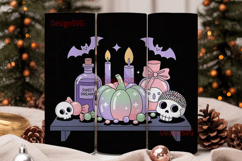Spooky Cute Halloween 20oz Tumbler Wrap Sublimation DesignSVG 