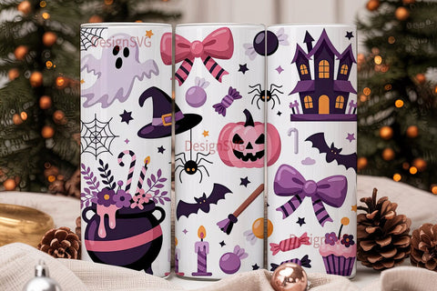 Spooky Cute Halloween 20oz Tumbler Wrap Sublimation DesignSVG 