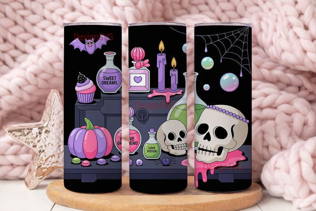 Spooky Cute Halloween 20oz Tumbler Wrap Sublimation DesignSVG 